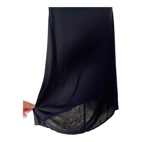 HELMUT LANG Black Asymmetrical Blouse Scoop Neck Sleeveless Tank Top Small EUC - Picture 6 of 9
